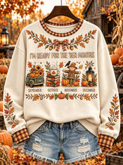 Frauen Herbst und Winter Thema Muster Design lässig Sweatshirt