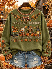 Frauen Herbst und Winter Thema Muster Design lässig Sweatshirt