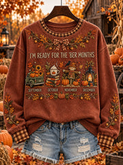 Frauen Herbst und Winter Thema Muster Design lässig Sweatshirt