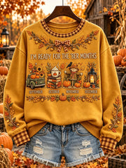 Frauen Herbst und Winter Thema Muster Design lässig Sweatshirt