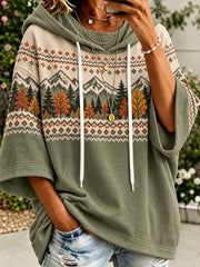 Frauen Herbst Landschafts muster Design Casual Hoodie
