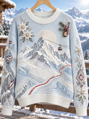 Damen-Pullover mit Rundhalsausschnitt aus den österreichischen Alpen