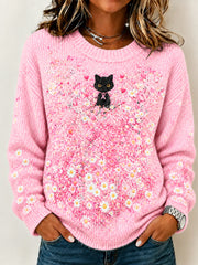 Frauen Brustkrebs Sensi bilisierung Unterstützung Pink Ribbon Crew Hals Pullover