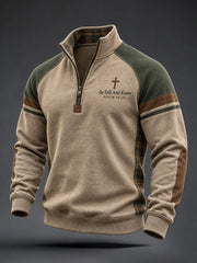 Herren-Sweatshirt „Sei still und erkenn“