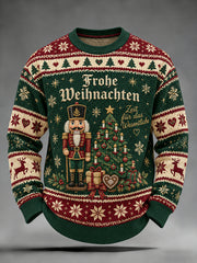 Herren-Langarm-Oberteil mit Weihnachts-Motto-Print
