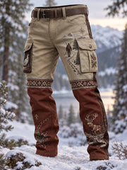 Gemusterte Hosen der Retro-Jagd saison für Männer