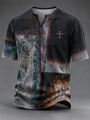 Herren-Vintage-Glaubens-T-Shirt