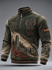 Herren-Gedenktag-Waffel-Longsleeve-T-Shirt
