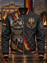 Tag der Einheit der Männer Gedenk jacke mit Grafik druck