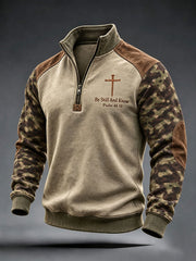 Herren-Sweatshirt „Sei still und erkenn“