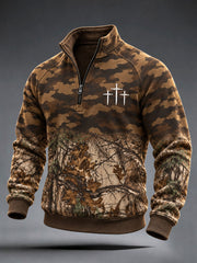 Christliches Kreuz Künstlerisches Camo Sweatshirt für Männer
