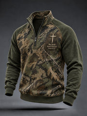 Herren-Sweatshirt „Sei still und erkenn“