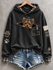 Witzige Damen-Hoodie mit Yorkshire-Terrier-Motiv