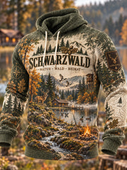Herren-Hoodie in Übergröße mit abfallender Schulter und Taschen – deutsche Jagdsaison