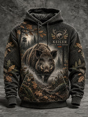Herren-Hoodie in Übergröße mit abfallender Schulter und Taschen – deutsche Jagdsaison