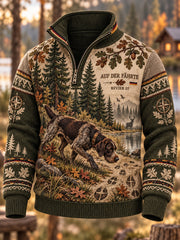 Herren-Sweatshirt für die deutsche Jagd saison mit Stand kragen