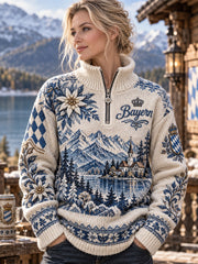 Bayerischer Damenpullover mit Reißverschluss