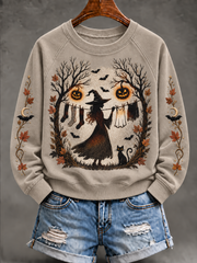 Damen Hexe Raglan Ärmel Sweatshirt