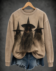 Damen Hexe Regelmäßiges Sweatshirt