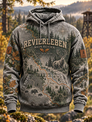 Herren-Hoodie in Übergröße mit abfallender Schulter und Taschen – deutsche Jagdsaison