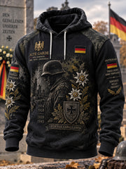 Herren-Kapuzenpullover mit langen Ärmeln und Aufdruck zum Gedenken an Veteranen