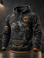 Herren-Kapuzenpullover mit langen Ärmeln und Aufdruck zum Gedenken an Veteranen