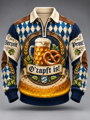 Herren-Oktoberfest-Kapuzenpullover mit Reißverschluss