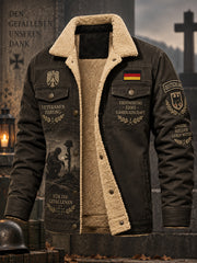 Herren-Fleece-Jacke mit Veteran Memorial Grafik druck