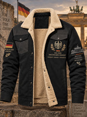 Gedenkdruck-Fleecejacke zum Tag der Einheit der Männer