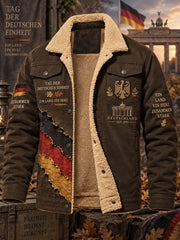Gedenkdruck-Fleecejacke zum Tag der Einheit der Männer
