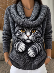 Lustiges, bequemes Stricktop für Damen mit Tiermotiv