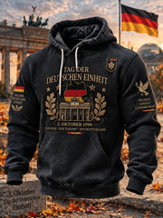 Kommunikations-Hoodie mit grafischem Motiv zum Tag der Einheit der Männer, langärmlig
