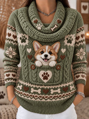 Lustiges, bequemes Stricktop für Damen mit Tiermotiv