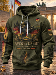 Kommunikations-Hoodie mit grafischem Motiv zum Tag der Einheit der Männer, langärmlig