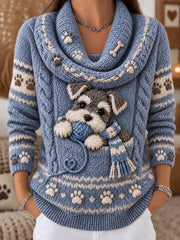 Lustiges, bequemes Stricktop für Damen mit Tiermotiv