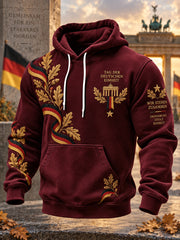 Kommunikations-Hoodie mit grafischem Motiv zum Tag der Einheit der Männer, langärmlig