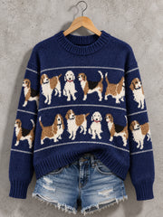 Hunde liebhaber mit süßem Hunde druck für Frauen, lässig, Pullover