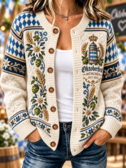 Oktoberfest-Strickjacke für Damen im Cardigan-Stil
