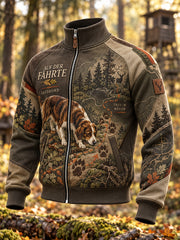 Herren-Sweatshirt-Jacke für die deutsche Jagd saison mit Stand kragen