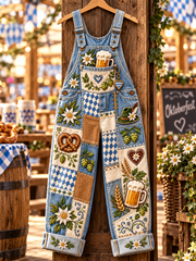 Oktoberfest-Kunstdruck für Damen Freizeit-Overalls