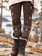 Damen-Retro-Leggings im nordischen Stil „ Aurora“