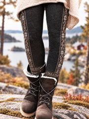 Damen Retro-Leggings im nordischen Stil