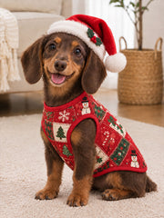 Weihnachtsweste ohne Ärmel für Haustiere (geeignet für Katzen und Hunde)