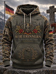 Herren Veteran Übergroße Schulter Hoodie mit Taschen