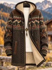 Herren-Hoodie mit Kunstmotiv und Fleece-Futter für den Herbst