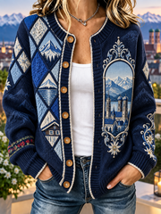 Damen-Strickjacke im Cardigan-Stil, bayerisch