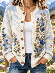 Damen-Strickjacke im Cardigan-Stil, bayerisch