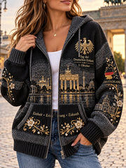Tag der Frauen einheit Gedenk-Grafik-Strick-Hoodie