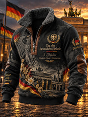 Herren-Fleece-Turtleneck-Sweatshirt mit Gedenkdruck zum Unified Day