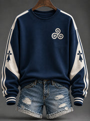 Damen Frankreich Brittany Print Sweatshirt